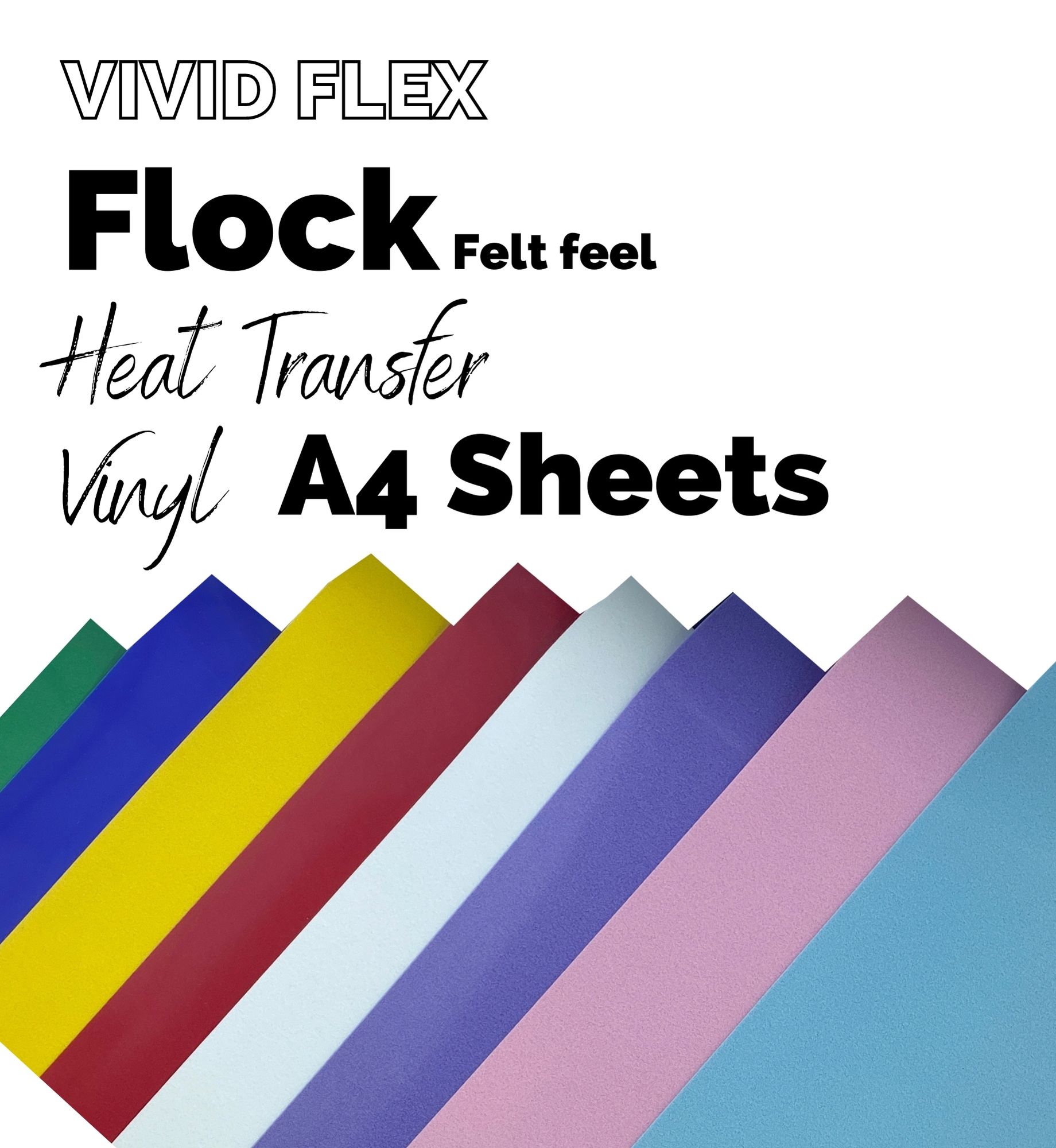Sublimation printing flock heat transfer vinyl