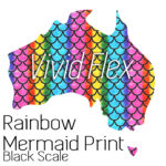 Rainbow Mermaid Print-Black Scale