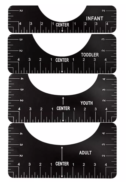 T-Shirt Ruler Guide, 4 Pack Tshirt Alignment Ruler Tool Set For