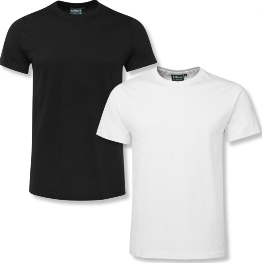 Adults Fitted Tshirt 100% Cotton (UPF 50+) - Colours of Cotton (Not for ...