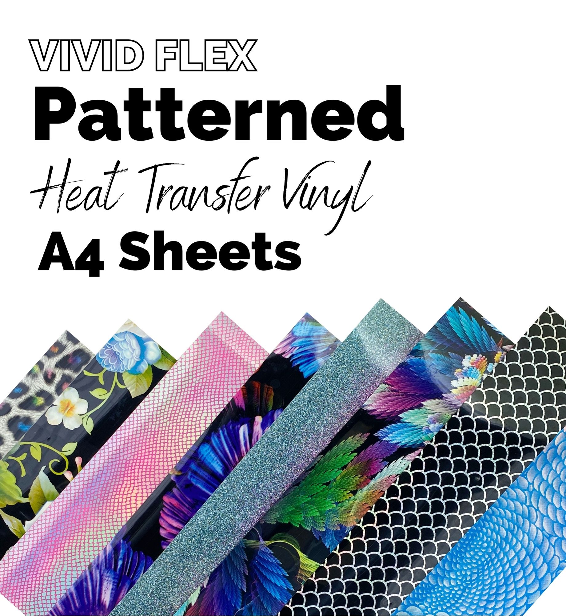 Swirl abstract pattern printed craft vinyl sheet - HTV - Adhesive Viny