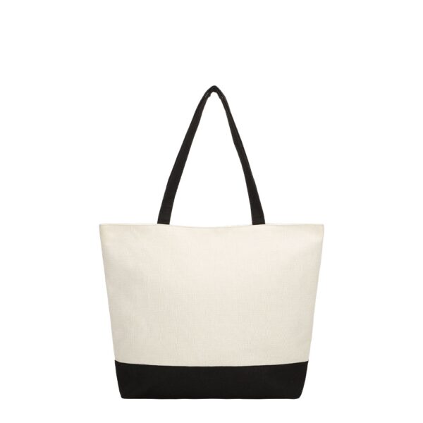 Natural Linen Sublimation Jute Bag with Black Base - Picture Perfect ...
