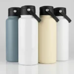 34oz Stainless Steel Tumbler with Twist Straw and Handle