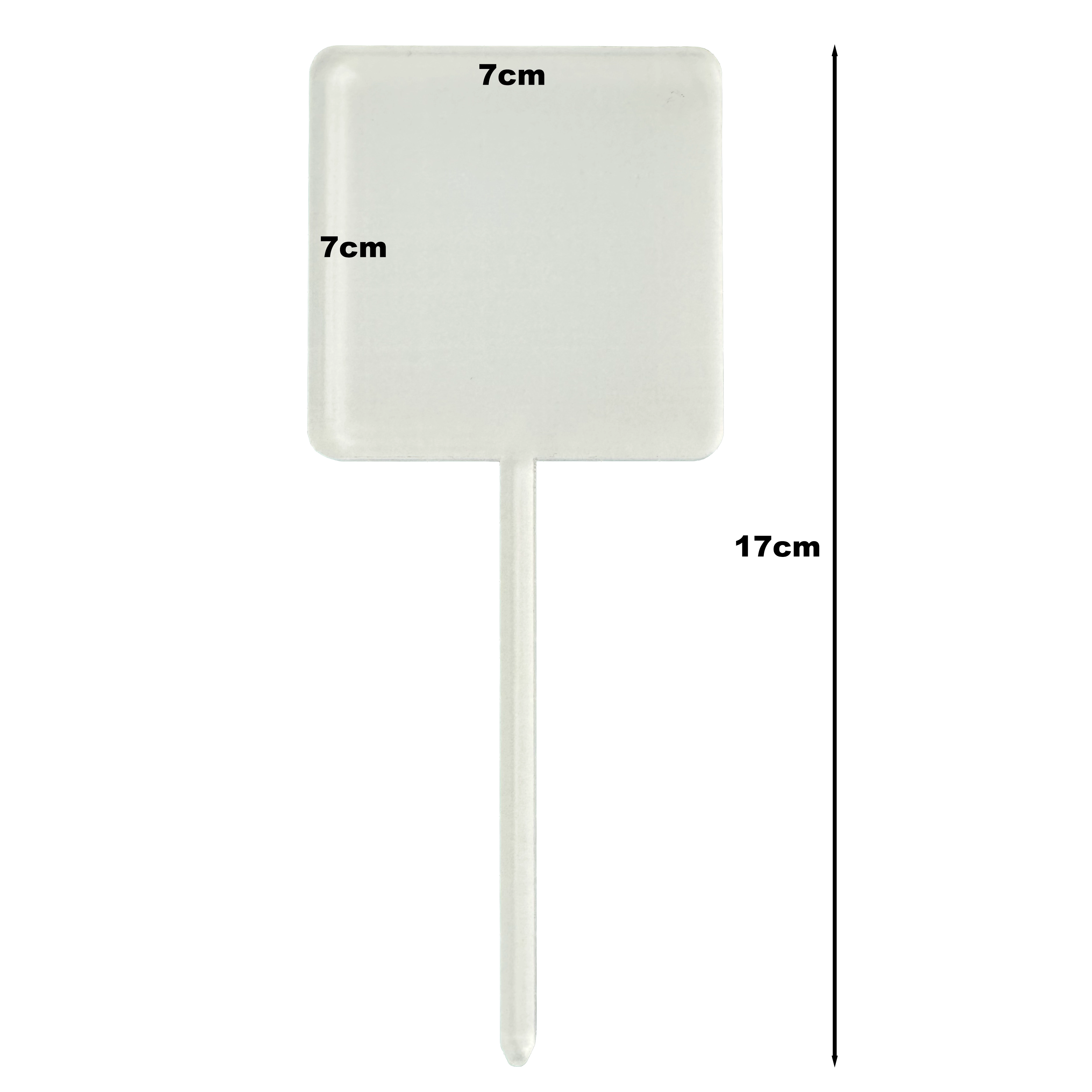 Clear Acrylic Cake Topper - Square - Image 2