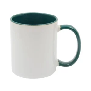 Dark Green Inner Sublimation Ceramic Mug - 11oz