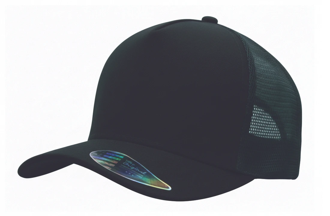 Premium 5 Panel Twill / Mesh Trucker Cap - Image 2